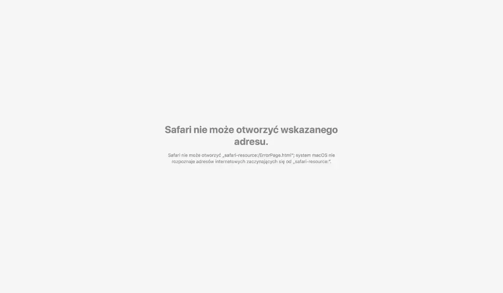 Co robić, gdy Safari nie może otworzyć strony?